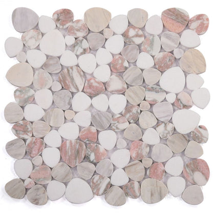 Elysium Tiles Aphrodite Rose 12" x 12" Marble Mosaic Tile