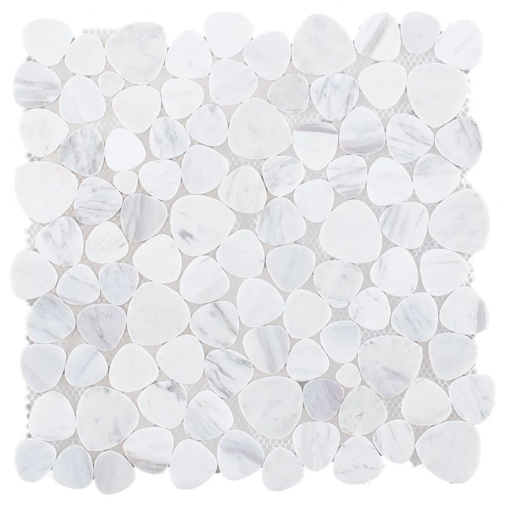 Elysium Tiles Aphrodite White 12" x 12" Marble Mosaic Tile