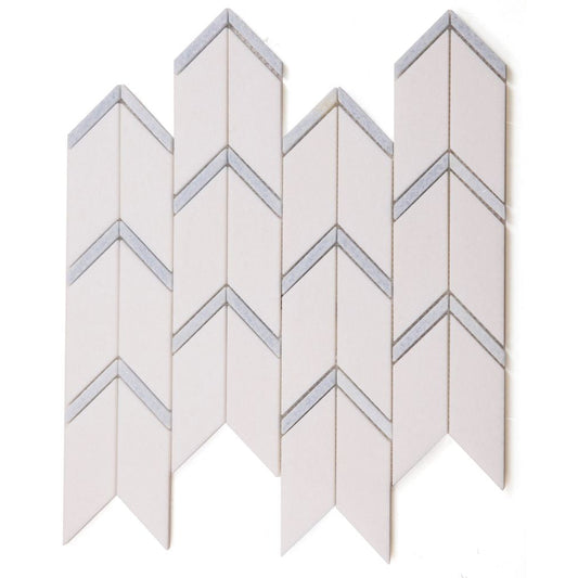 Elysium Tiles Arrow Ocean 12" x 12.75" Marble Mosaic Tile