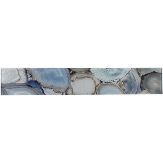 Elysium Tiles Aura Shell Blue 4" x 24" Subway Tile