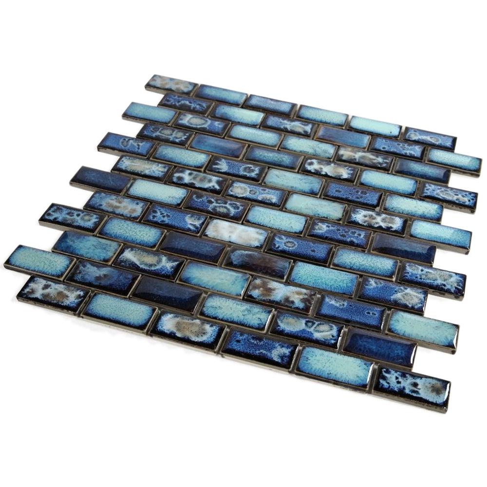 Elysium Tiles Brick Lake 11.75" x 11.75" Porcelain Mosaic Tile