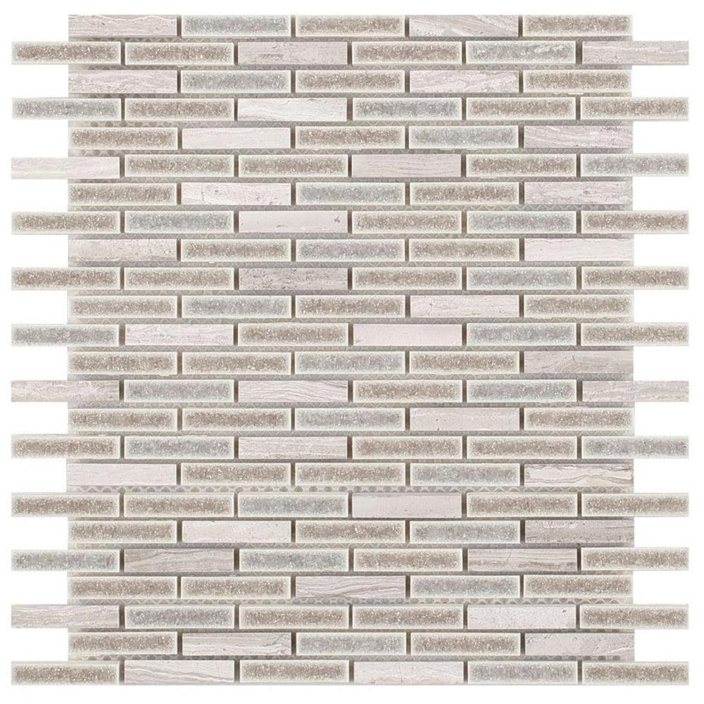 Elysium Tiles Bridesmaids 11.75" x 12" Marble and Glass Mosaic Tile