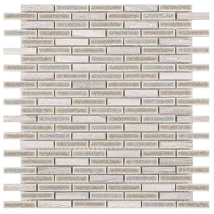 Elysium Tiles Bridesmaids 11.75" x 12" Marble and Glass Mosaic Tile