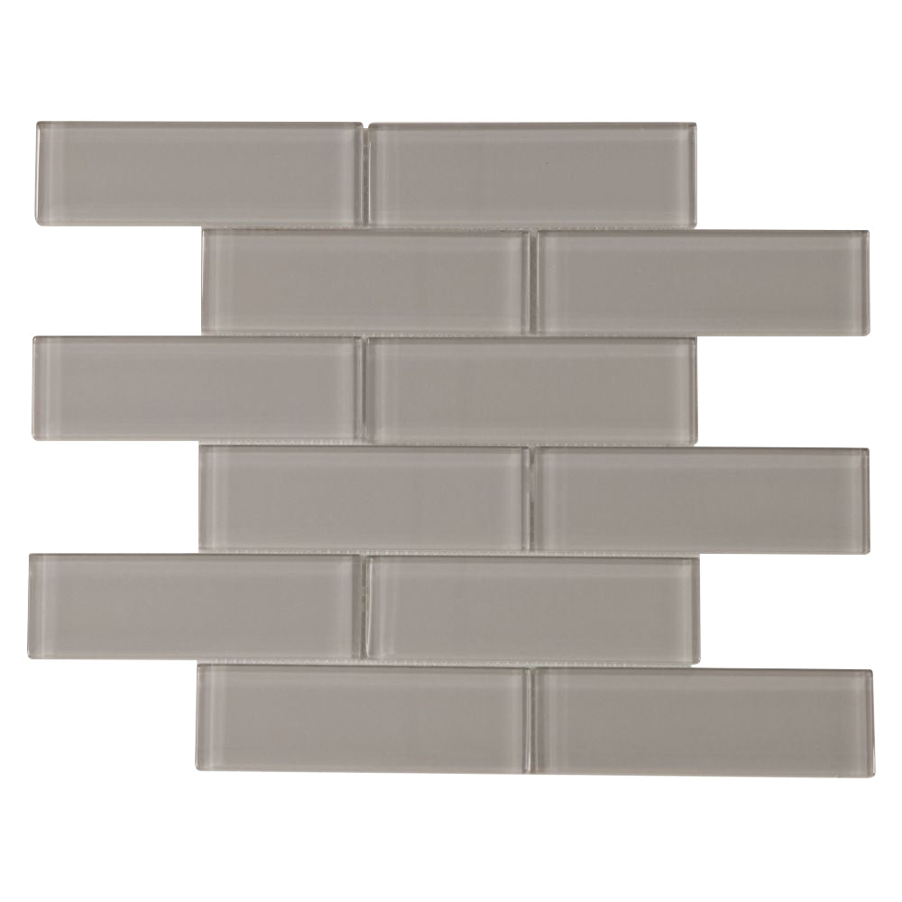 Elysium Tiles Casale Grey Shining 11.75" x 11.75" Glass Mosaic Tile