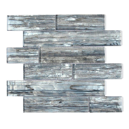 Elysium Tiles Casale Shell Silver Multi Size 11.75" x 11.75" Glass Mosaic Tile