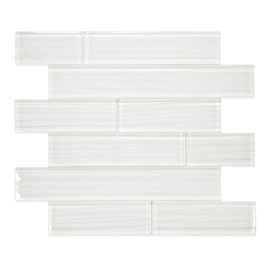 Elysium Tiles Casale Silver White Multi Size 11.75" x 11.75" Glass Mosaic Tile