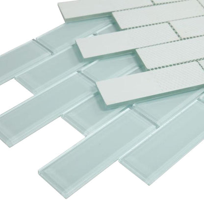 Elysium Tiles Casale Turquoise 11.75" x 11.75" Glass Mosaic Tile