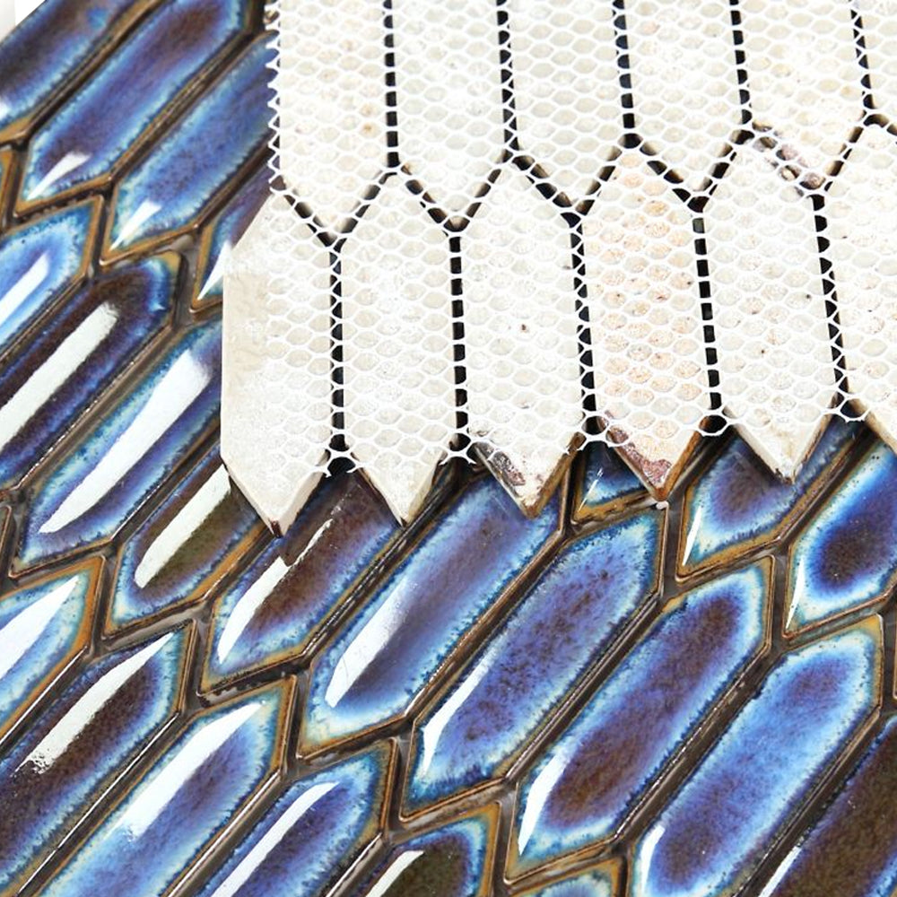 Elysium Tiles Chelsea Blue 11" x 11.25" Mosaic Tile