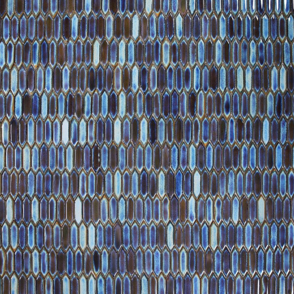 Elysium Tiles Chelsea Blue 11" x 11.25" Mosaic Tile