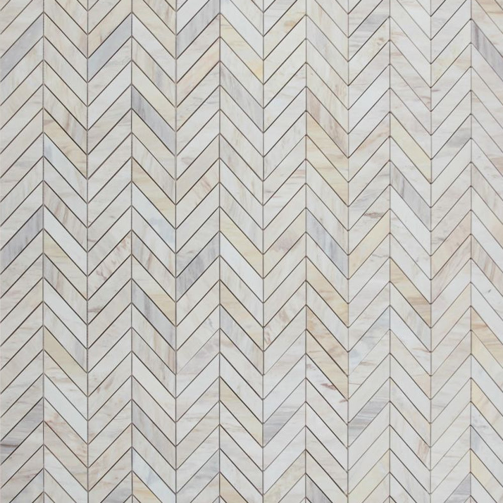 Elysium Tiles Chevron Eurasian 11" x 11" Marble Mosaic Tile