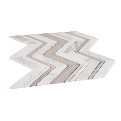 Elysium Tiles Chevron Ravenna Loft 11.75" x 12.25" Marble Mosaic Tile