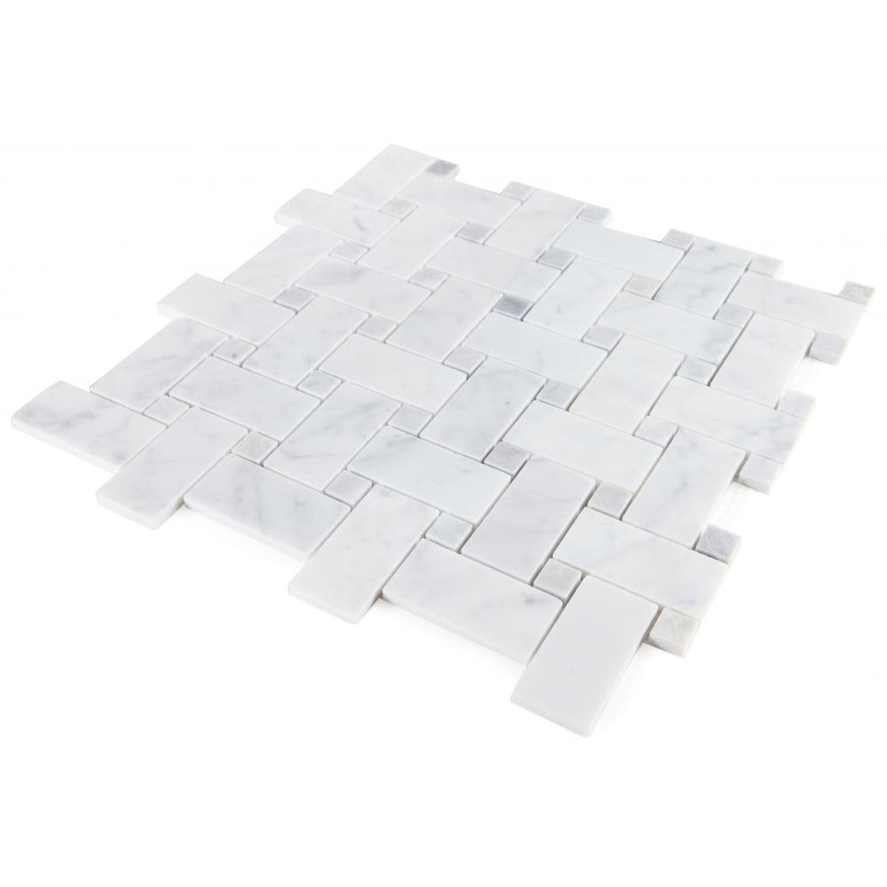 Elysium Tiles Cross Loft 12" x 12" Marble Mosaic Tile