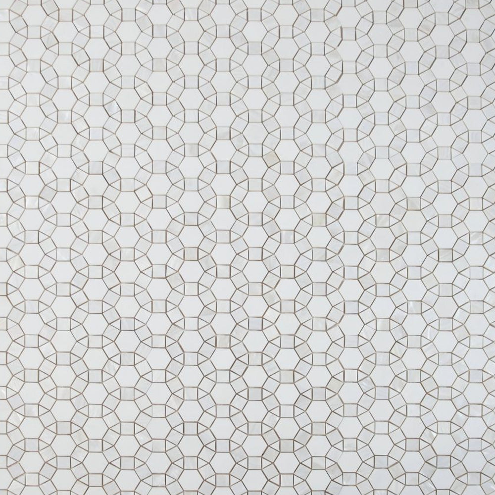 Elysium Tiles Diana Aether 11.5" x 12" Marble Mosaic Tile