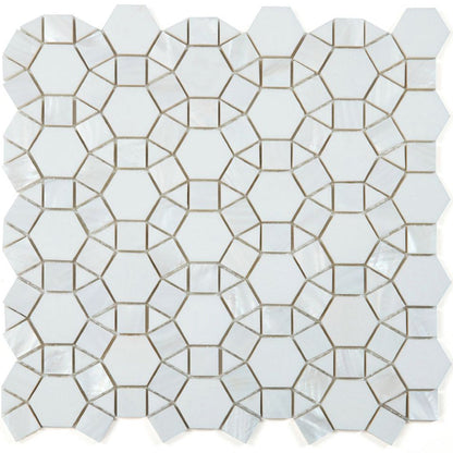 Elysium Tiles Diana Aether 11.5" x 12" Marble Mosaic Tile