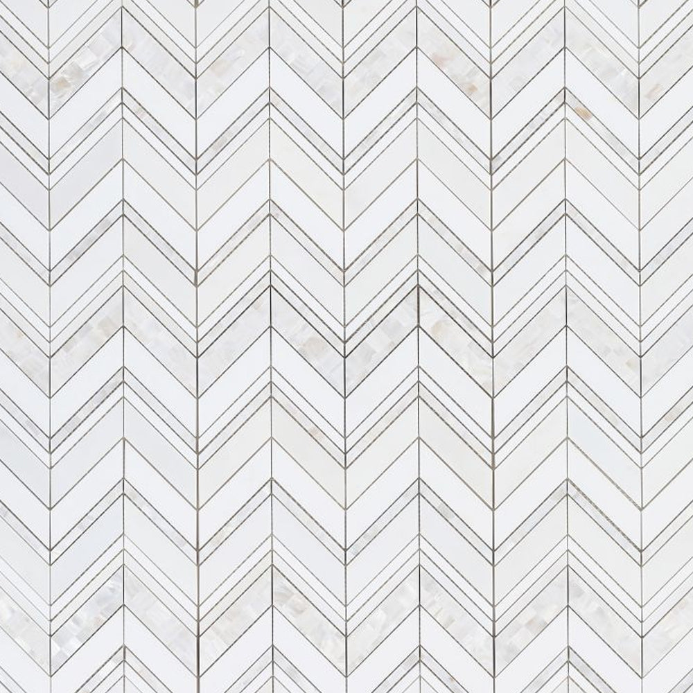 Elysium Tiles Diana Ravenna 11.75" x 12.25" Marble Mosaic Tile