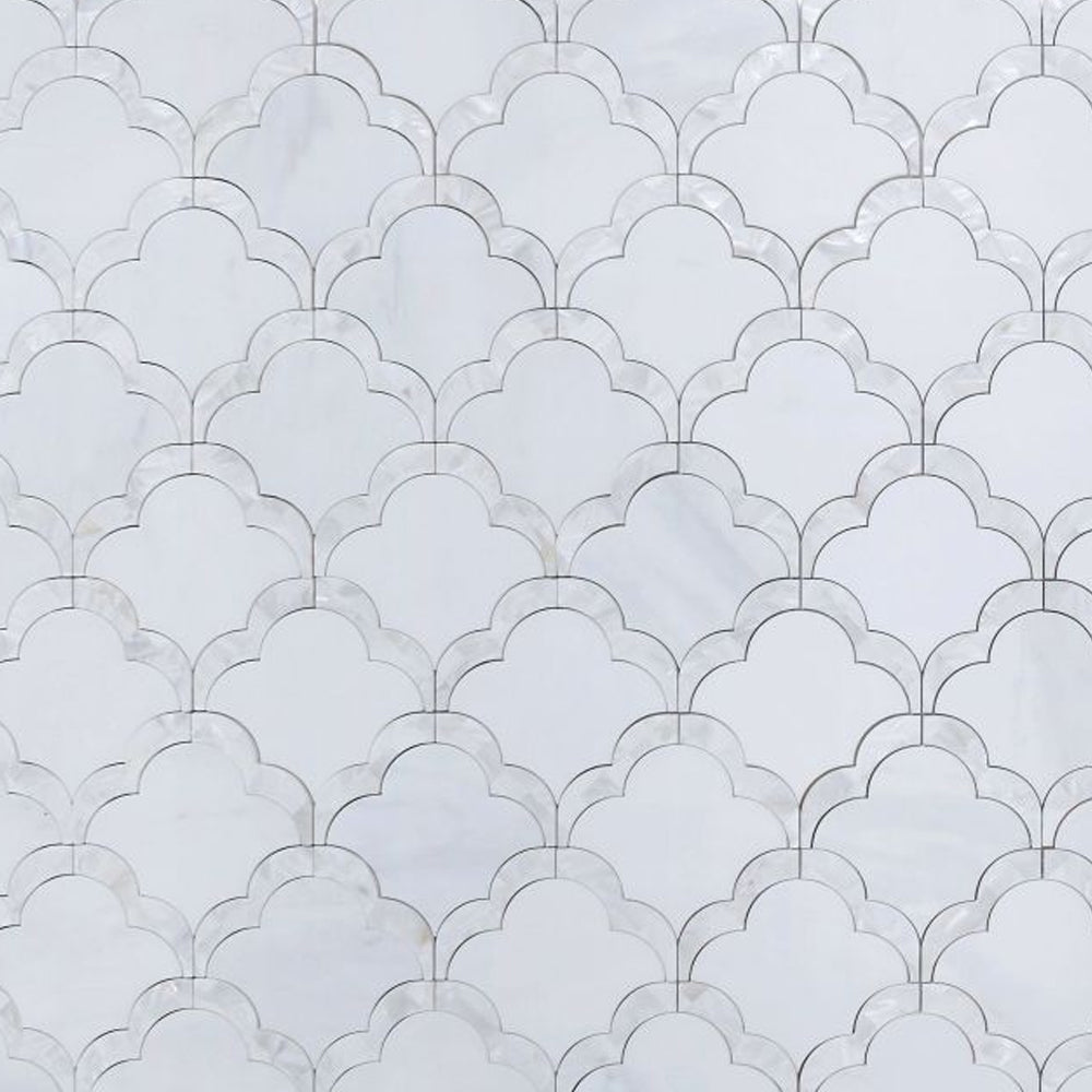 Elysium Tiles Diana Scale 10.5" x 12" Marble Mosaic Tile