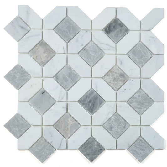 Elysium Tiles Eclipse Dawn 12.25" x 12.25" Marble Mosaic Tile