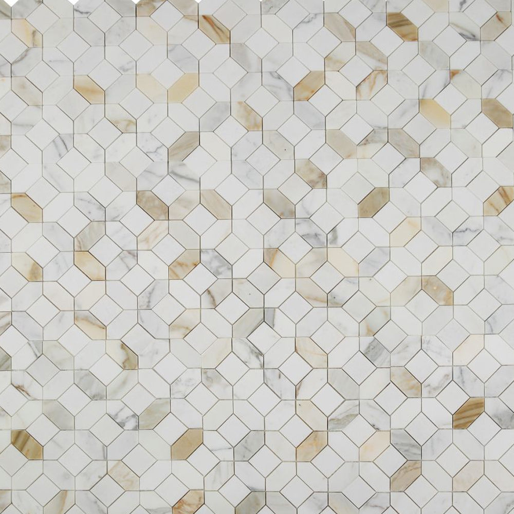 Elysium Tiles Eclipse Sun 12" x 12"Marble Mosaic Tile