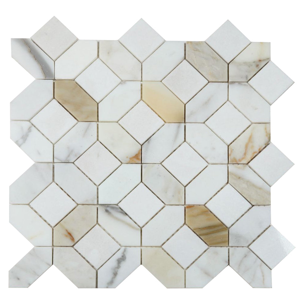 Elysium Tiles Eclipse Sun 12" x 12"Marble Mosaic Tile