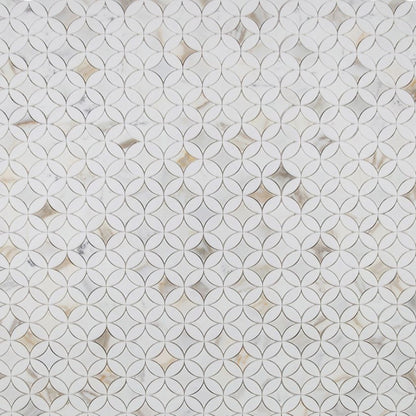 Elysium Tiles Embrace Calacatta Gold 11.75" x 11.75" Marble Mosaic Tile