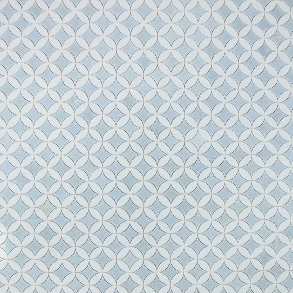 Elysium Tiles Embrace Crystal Ocean 11.75" x 11.75" Marble Mosaic Tile