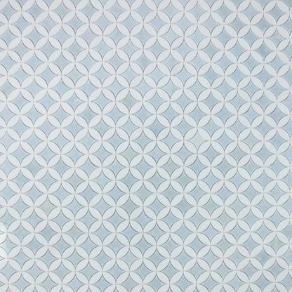 Elysium Tiles Embrace Crystal Ocean 11.75" x 11.75" Marble Mosaic Tile