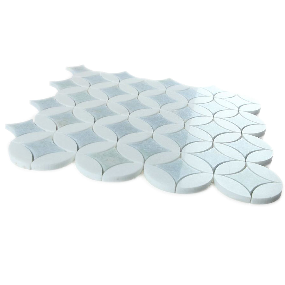 Elysium Tiles Embrace Crystal Ocean 11.75" x 11.75" Marble Mosaic Tile