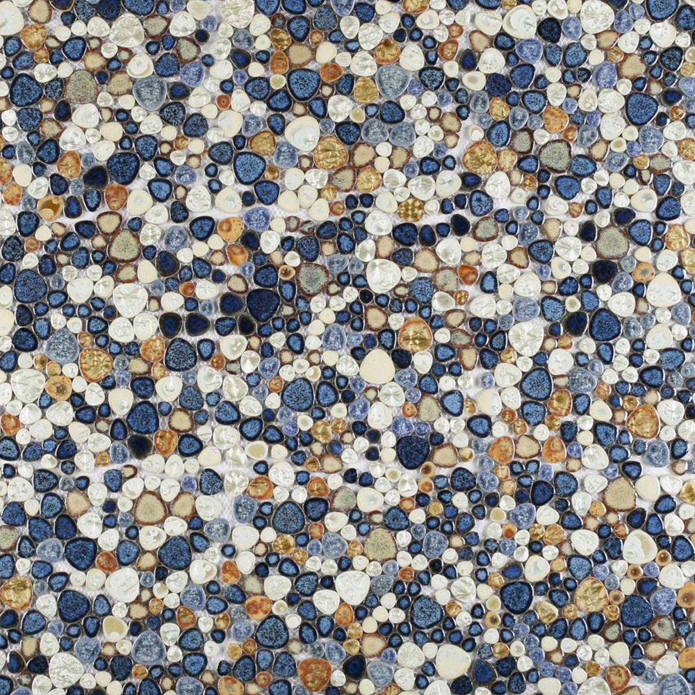 Elysium Tiles Growing Blue 11.5" x 11.5" Porcelain Mosaic Tile