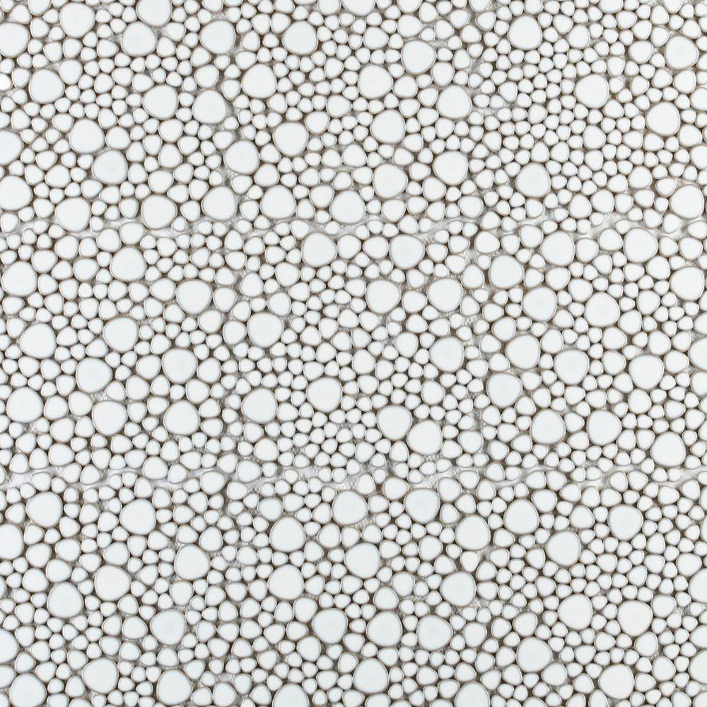 Elysium Tiles Growing Fancy White 11.5" x 11.5" Porcelain Mosaic Tile