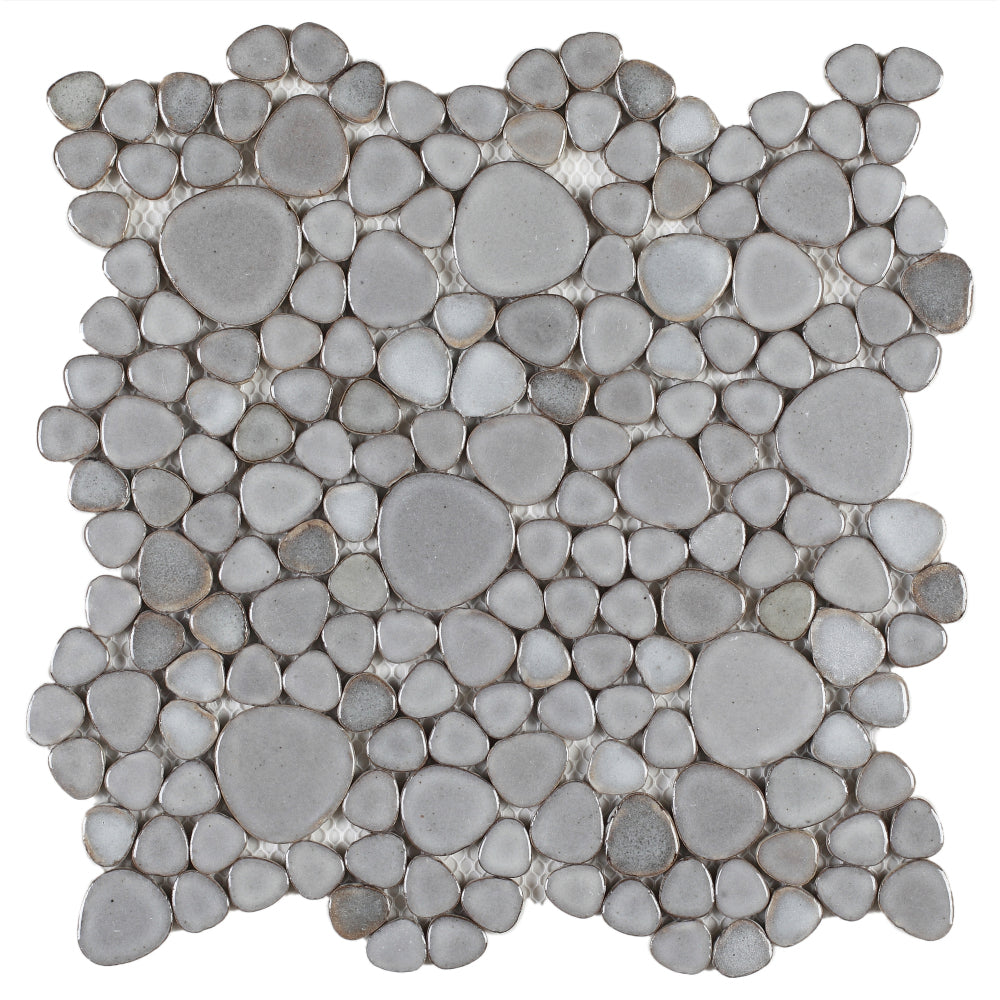 Elysium Tiles Growing Grey 11.5" x 11.5" Porcelain Mosaic Tile