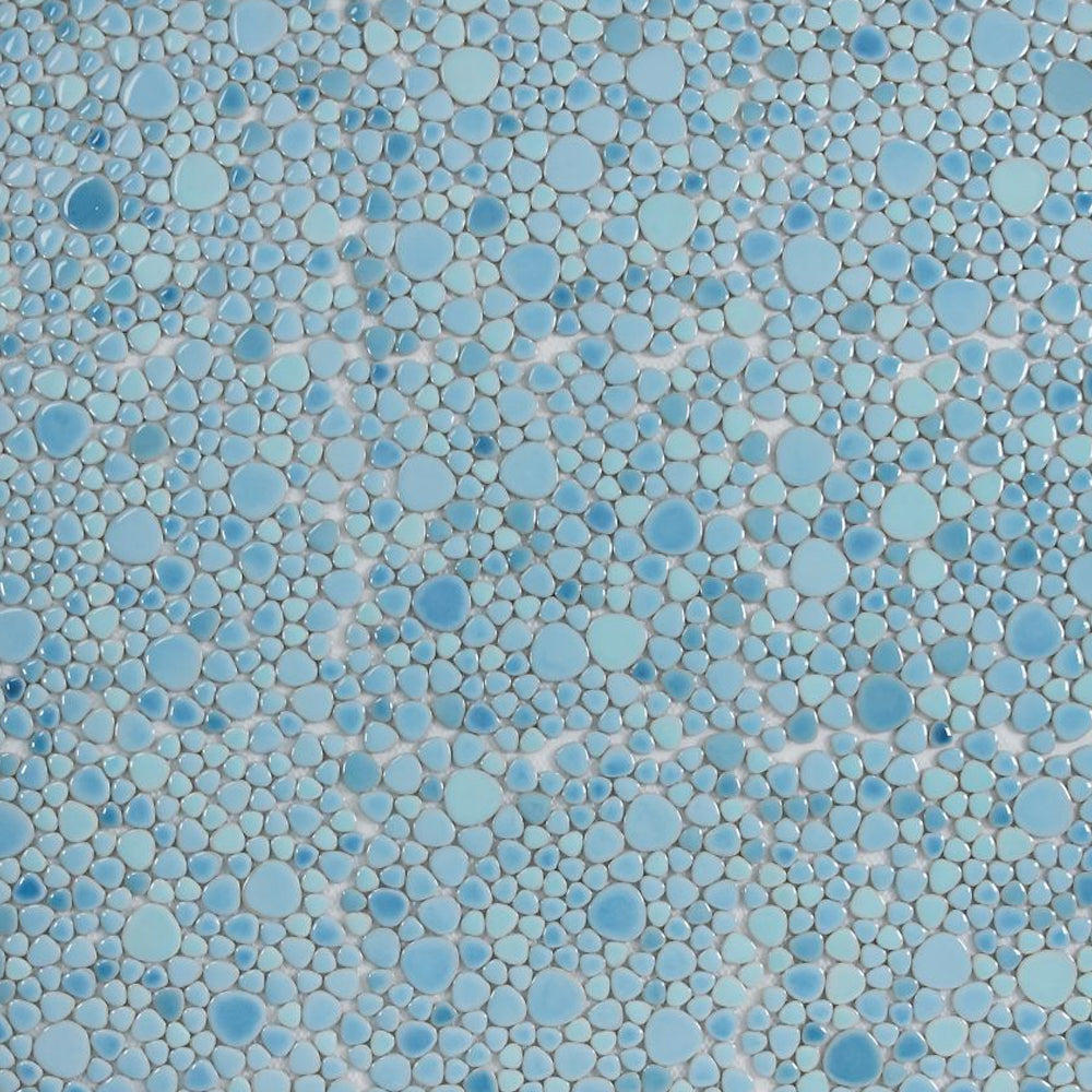 Elysium Tiles Growing Jewel Blue 11.5" x 11.5" Porcelain Mosaic Tile