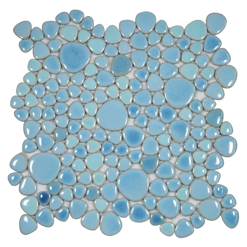 Elysium Tiles Growing Jewel Blue 11.5" x 11.5" Porcelain Mosaic Tile