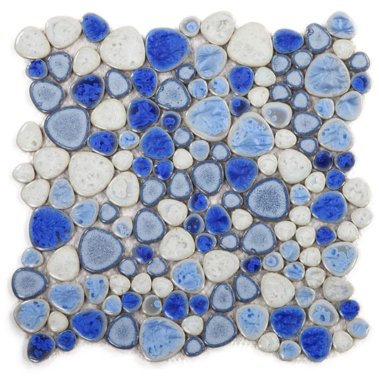 Elysium Tiles Growing Sapphire 11.5" x 11.5" Porcelain Mosaic Tile