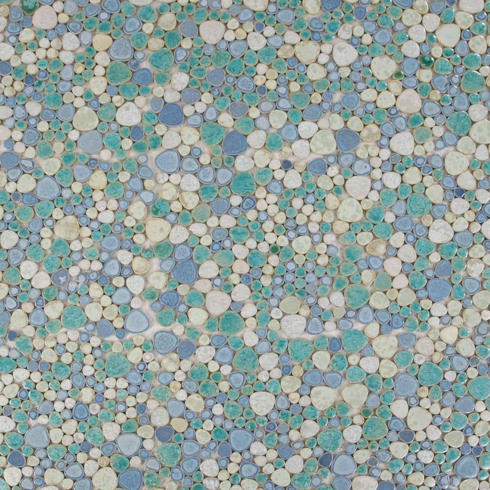 Elysium Tiles Growing Sea Pebble 11.5" x 11.5" Porcelain Mosaic Tile