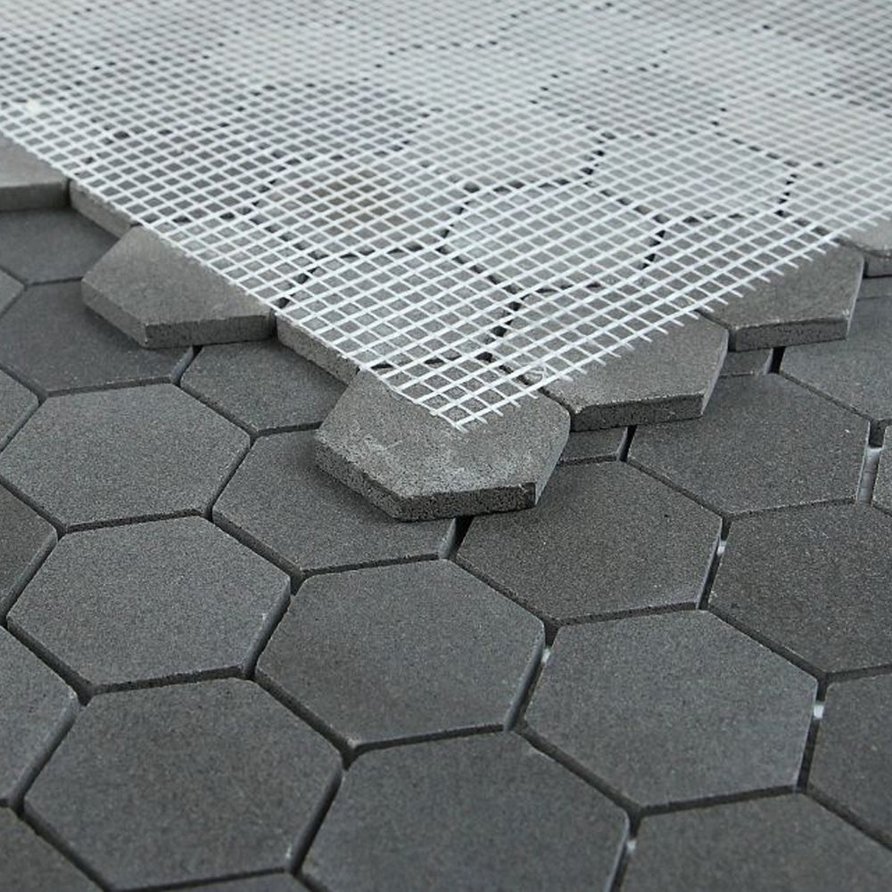 Elysium Tiles Hexagon Basalt (2" x 2" Pieces) 11.75" x 12" Basalt Mosaic Tile