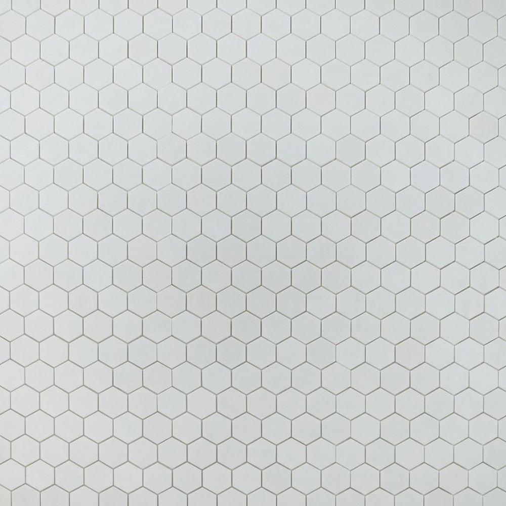 Elysium Tiles Hexagon Thassos Polished (2" x 2" pieces) 11.75" x 12" Marble Mosaic Tile