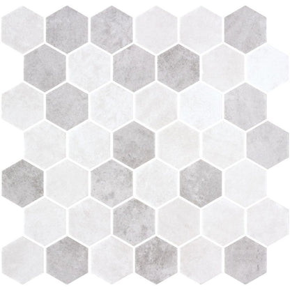 Elysium Tiles Hexagon Zelik XL Helsinki 11.25" x 11.25" Mosaic Tile