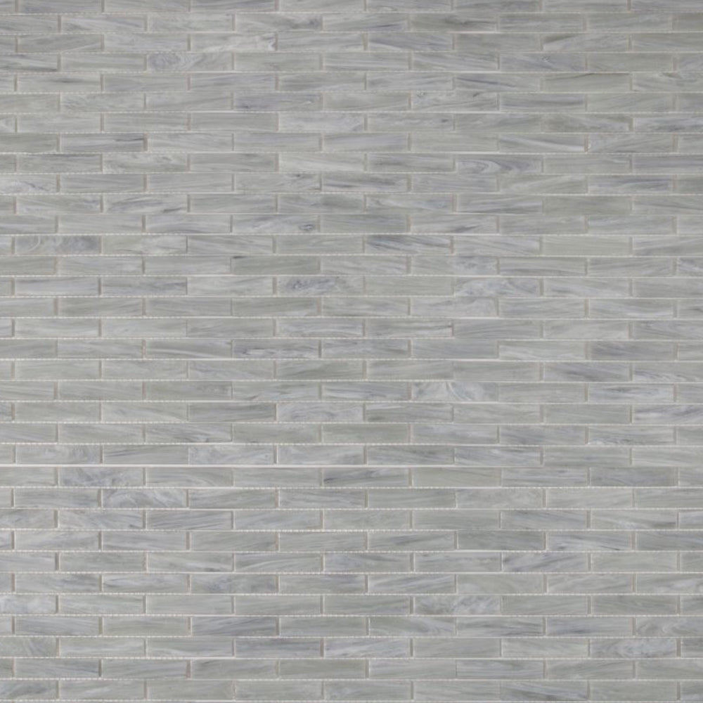 Elysium Tiles Hot Soft Grey 11.75" x 11.75" Glass Mosaic Tile