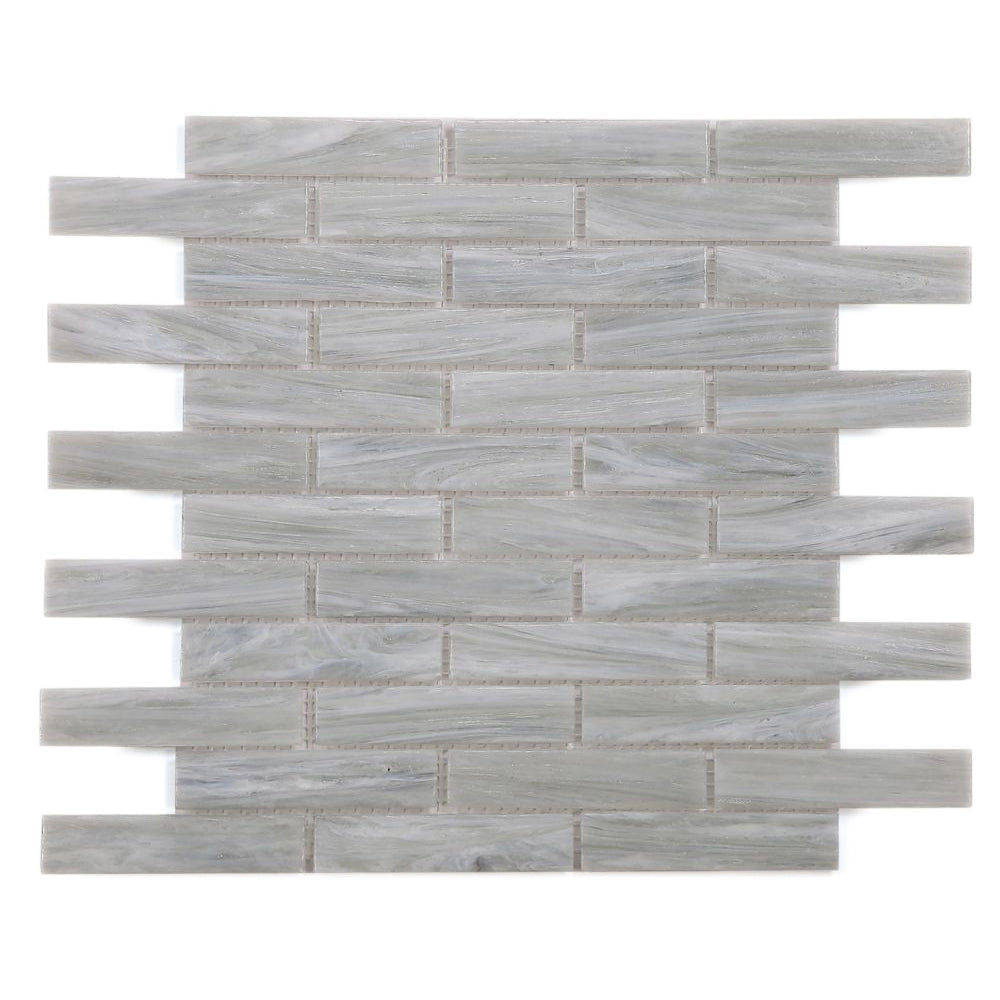 Elysium Tiles Hot Soft Grey 11.75" x 11.75" Glass Mosaic Tile