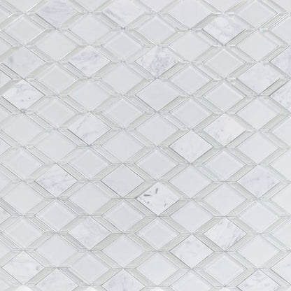 Elysium Tiles Howlite 10" x 13.25" Marble and Glass Mosaic Tile