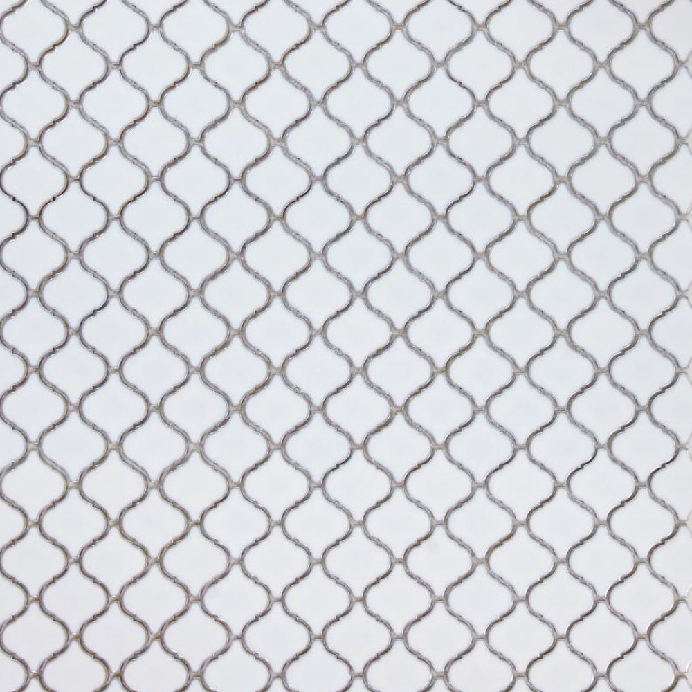 Elysium Tiles Hulu Fancy White 10.75" x 11.25" Mosaic Tile