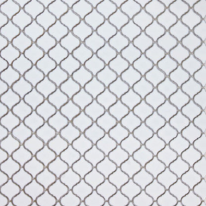 Elysium Tiles Hulu Fancy White 10.75" x 11.25" Mosaic Tile