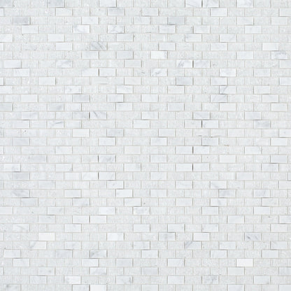 Elysium Tiles Icy Brick 11.75" x 11.75" Glass and Marble Mosaic Tile