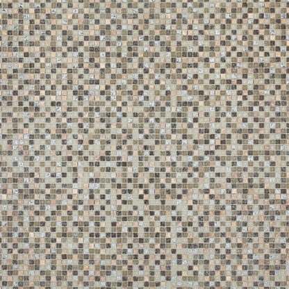 Elysium Tiles Icy Grey Mini 12" x 12" Glass and Marble Mosaic Tile