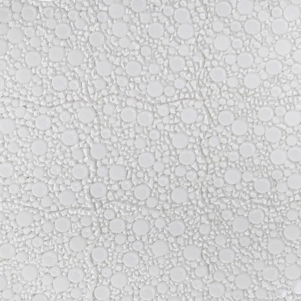 Elysium Tiles Lady Bianco 10.75" x 10.75" Glass Mosaic Tile