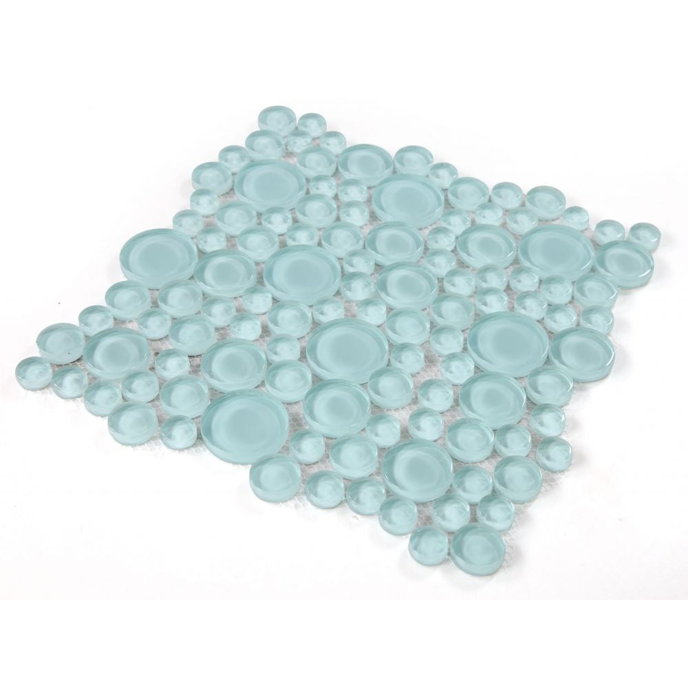 Elysium Tiles Lady Mint 10.75" x 10.75" Glass Mosaic Tile