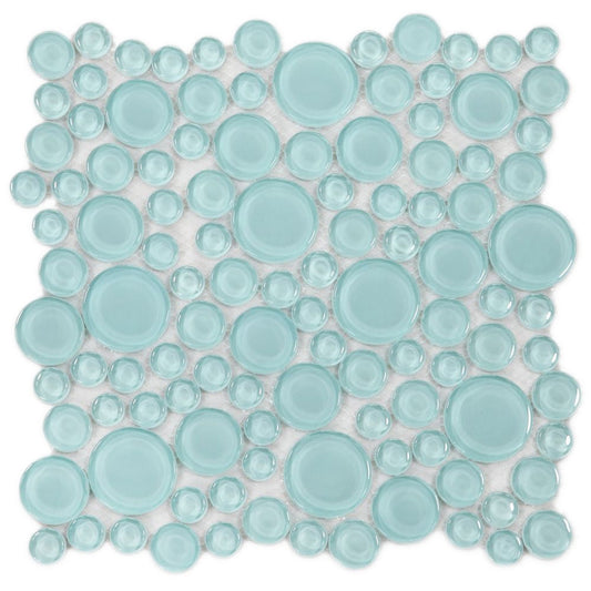 Elysium Tiles Lady Mint 10.75" x 10.75" Glass Mosaic Tile