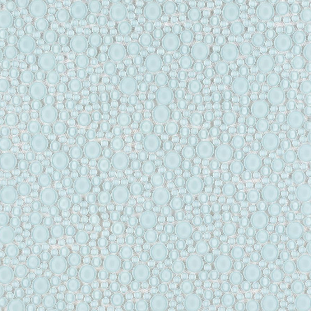 Elysium Tiles Lady Turquoise 10.75" x 10.75" Glass Mosaic Tile