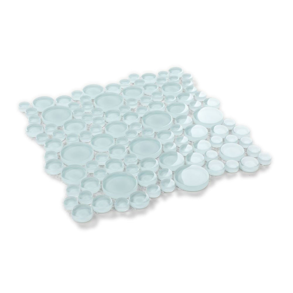 Elysium Tiles Lady Turquoise 10.75" x 10.75" Glass Mosaic Tile