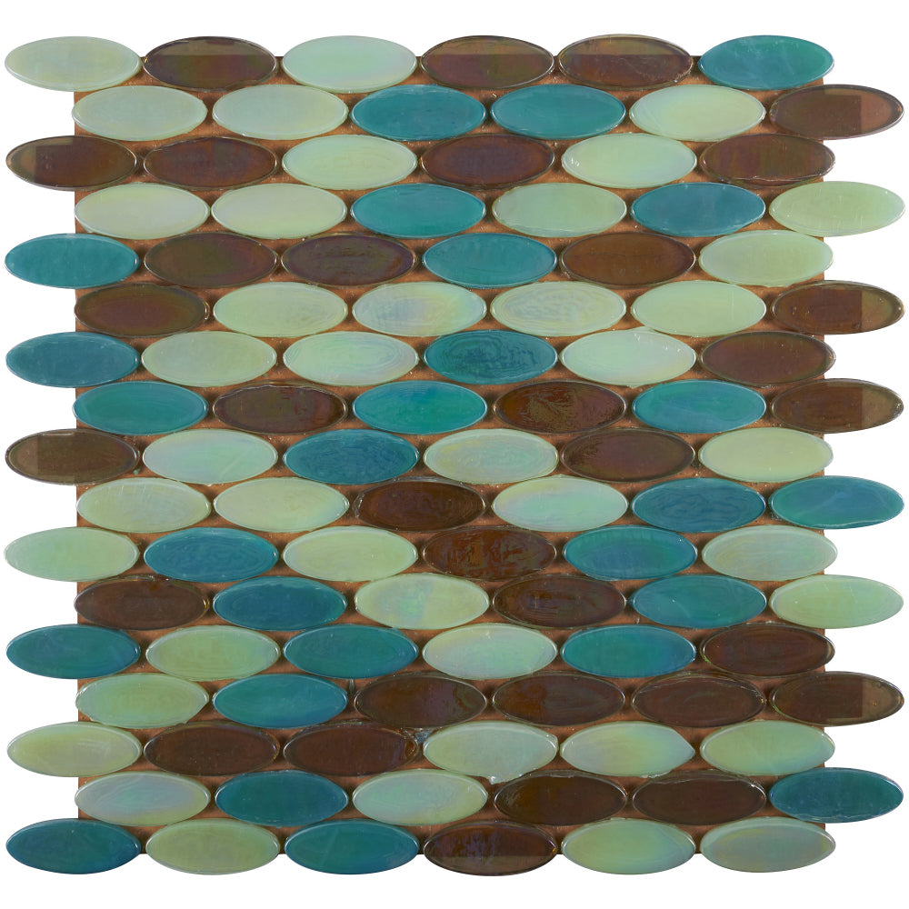 Elysium Tiles Laguna Creek 12" x 12" Glass Mosaic Tile